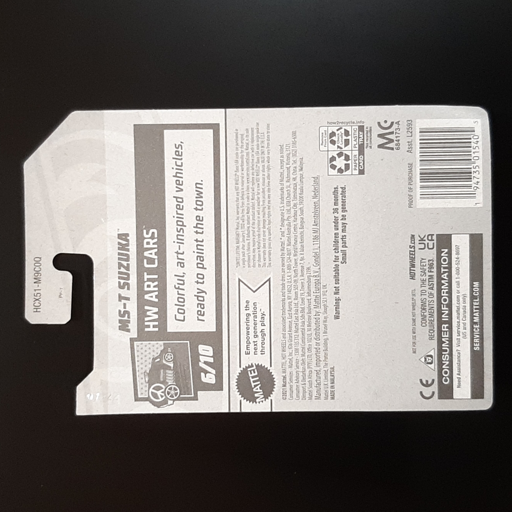 Hot Wheels MS-T Suzuka Orange 2022 HW Art Cars Collection Circuit Race Car - Picture 10 of 11